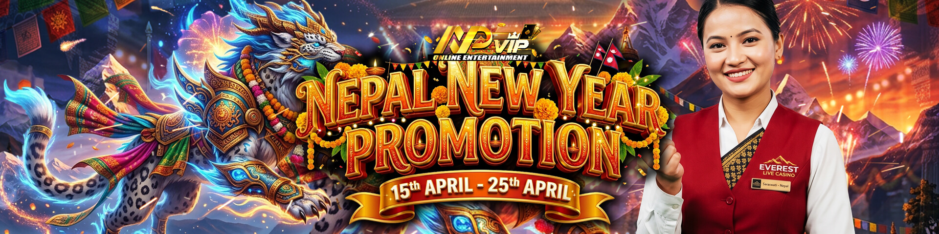 NPVIP Nepal New Year promotion banner